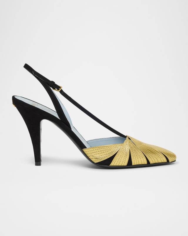Foliage Slingback Pumps